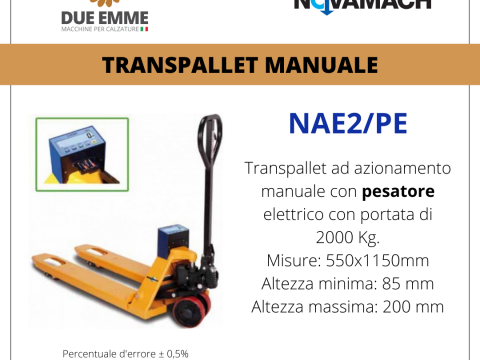 TRANSPALLET MANUALE NAE2/PE - MANUAL PALLET TRUCK NAE2/PE