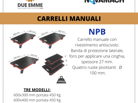 CARRELLI MANUALI NPB - MANUAL TROLLEYS NPB